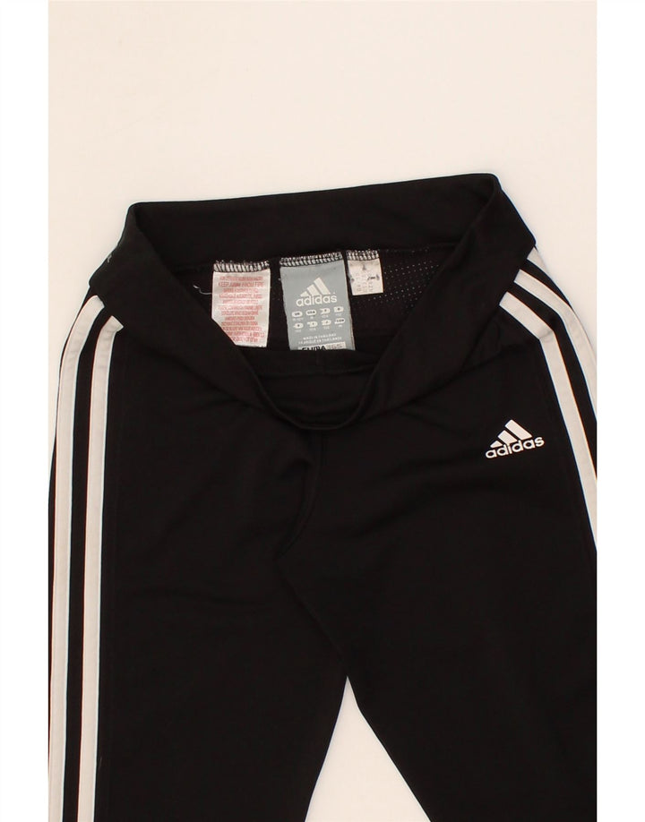 ADIDAS Girls Climacool Capri Leggings 11-12 Years Black Polyester Vintage Adidas and Second-Hand Adidas from Messina Hembry 