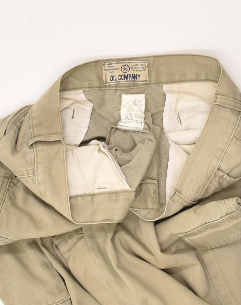 OIL COMPANY Mens Straight Cargo Trousers W34 L32 Beige Cotton | Vintage Oil Company | Thrift | Second-Hand Oil Company | Used Clothing | Messina Hembry 