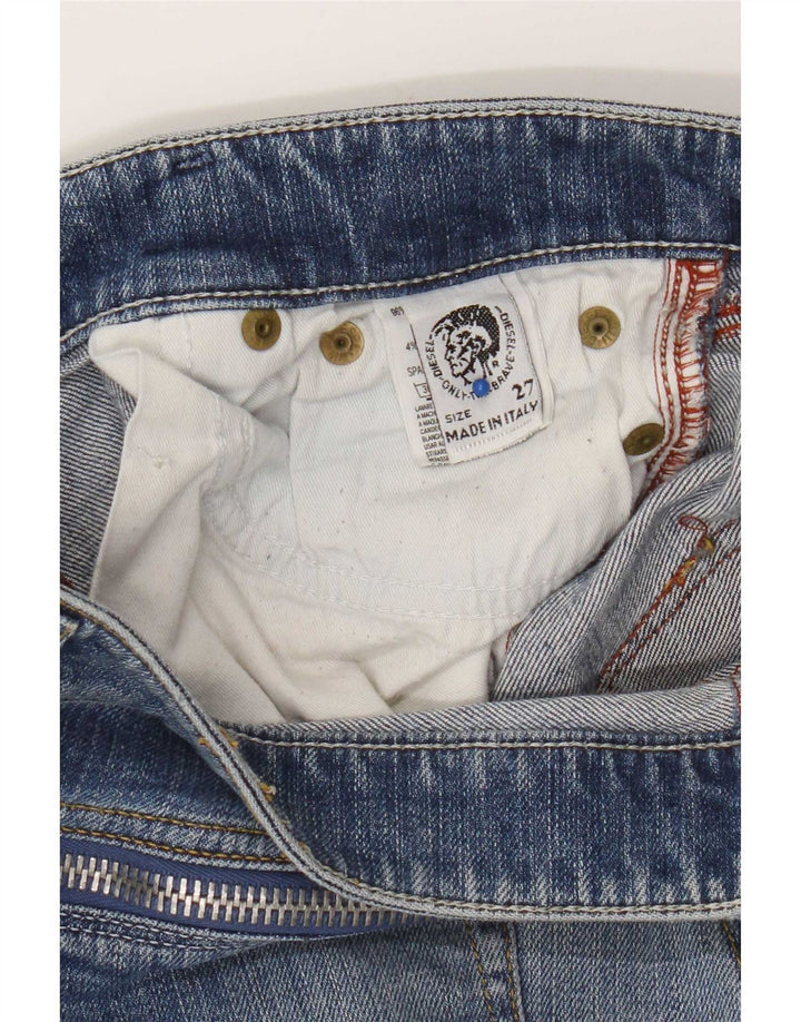Diesel Womens Distressed Slim Jeans W27 L31 Blue Cotton