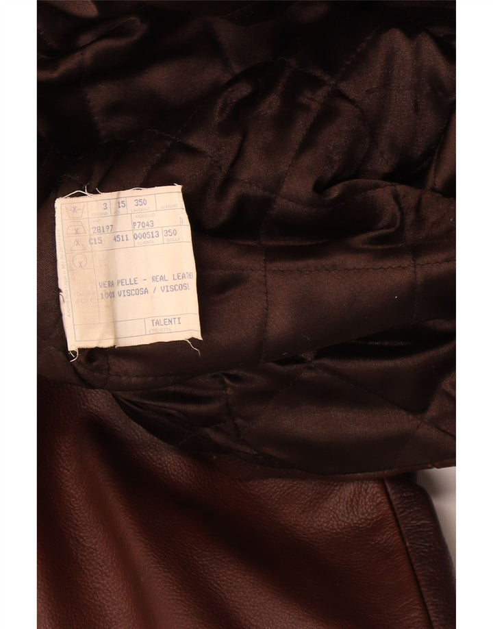 Hide Park Mens Leather Jacket IT 52 XL Brown Leather