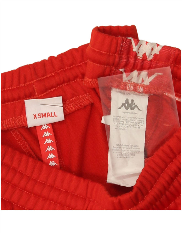 Kappa Mens Graphic Sport Shorts XS  Red Polyester