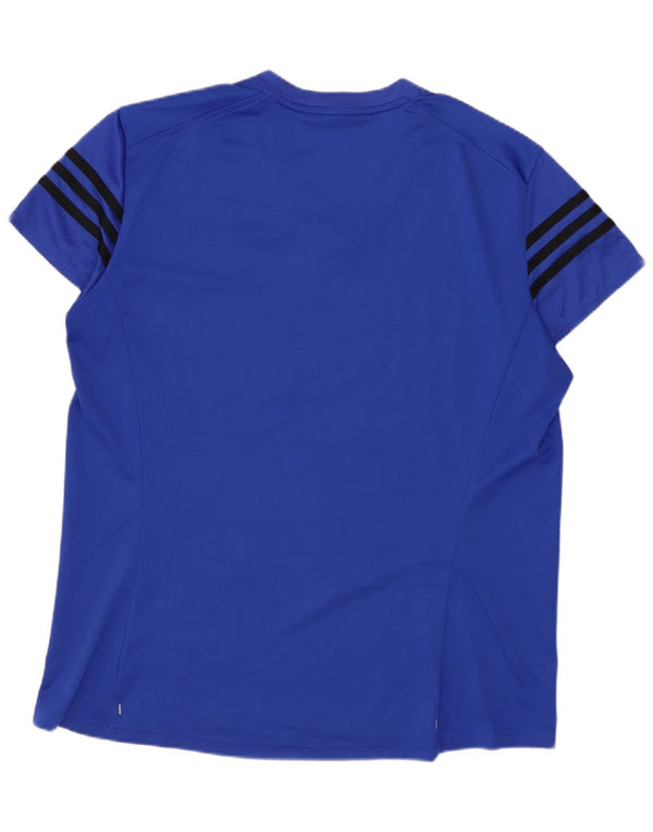 ADIDAS Womens Climalite T-Shirt Top UK 20/22 XL Blue Polyester