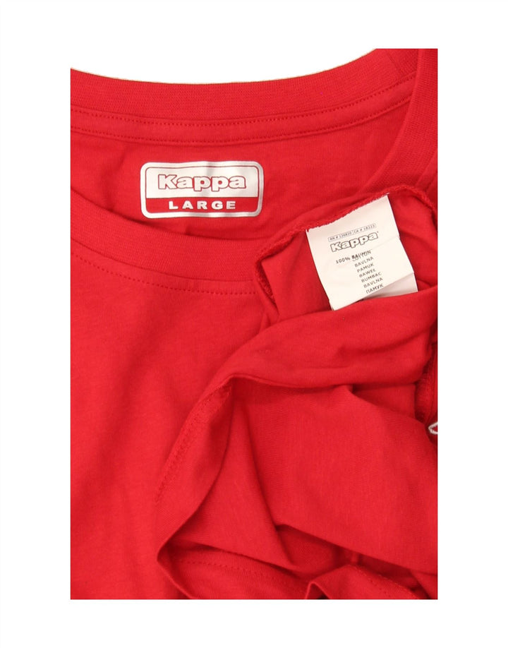 KAPPA Mens T-Shirt Top Large Red Cotton Vintage Kappa and Second-Hand Kappa from Messina Hembry 