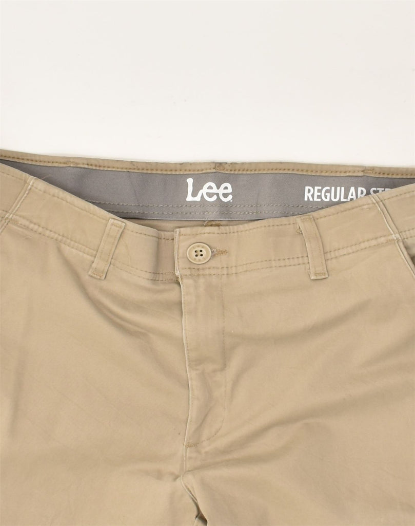 LEE Mens Regular Straight Chino Trousers W34 L32 Beige Cotton | Vintage Lee | Thrift | Second-Hand Lee | Used Clothing | Messina Hembry 