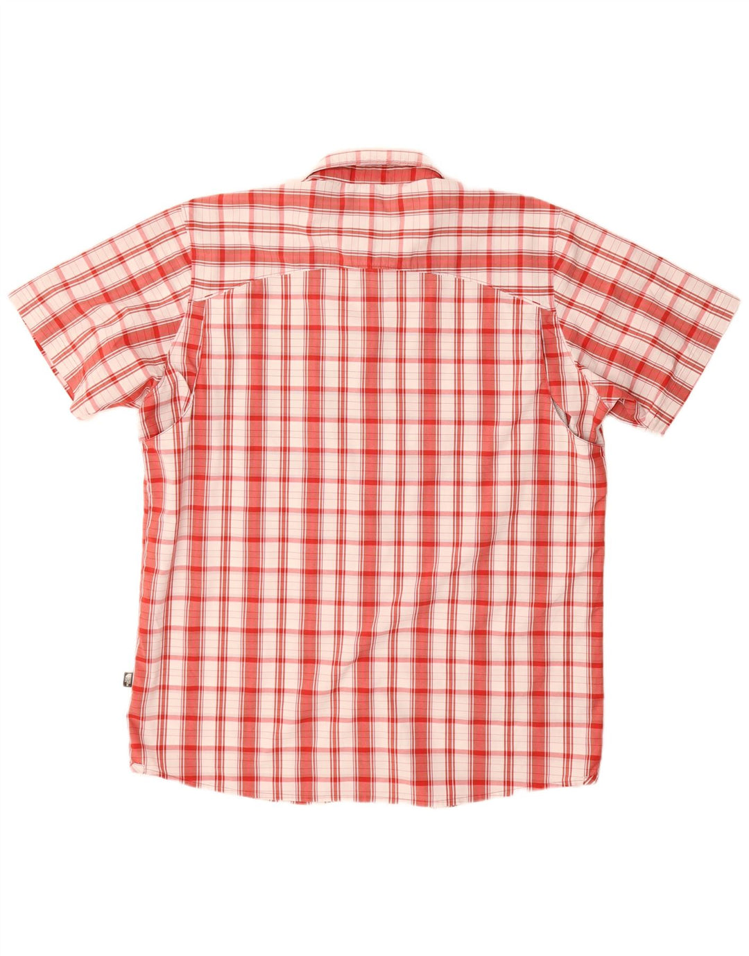 The North Face Mens Short Sleeve Shirt XL Red Check Nylon