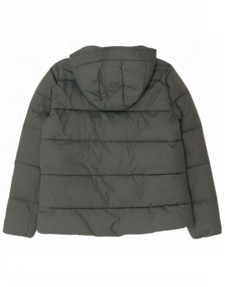 Kappa Mens Hooded Padded Jacket UK 38 Medium Green Polyamide
