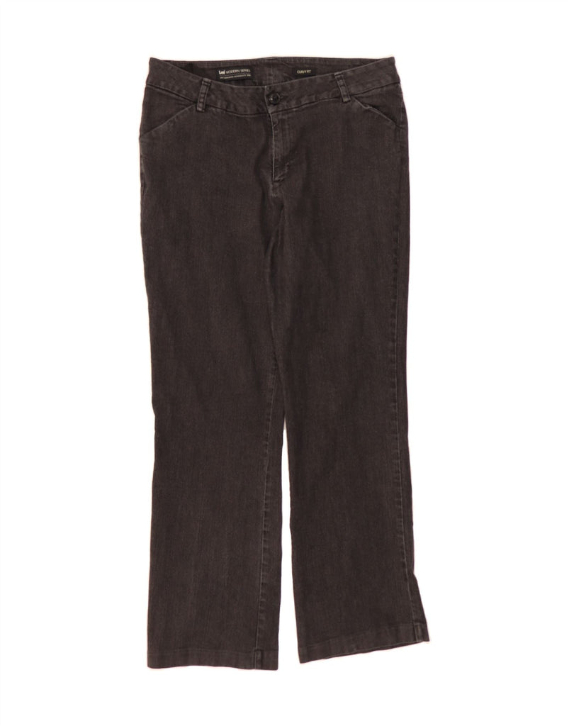 LEE Womens Curvy Fit Straight Casual Trousers W34 L32 Grey Vintage Lee and Second-Hand Lee from Messina Hembry 
