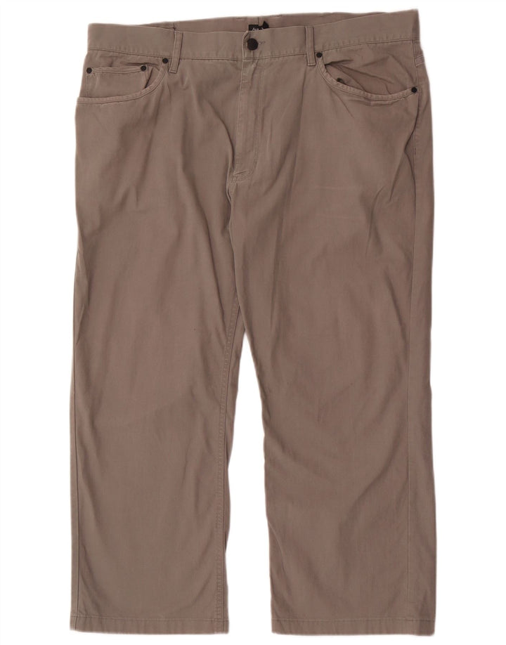 Marks & Spencer Mens Autograph Straight Cropped Trousers W40 L25 Grey