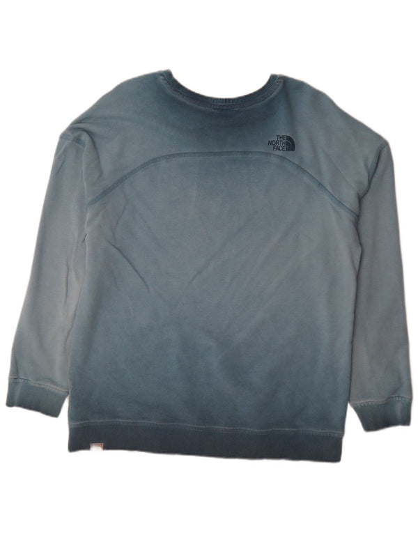 The North Face Womens Graphic Sweatshirt Jumper UK 16 Large Blue Cotton