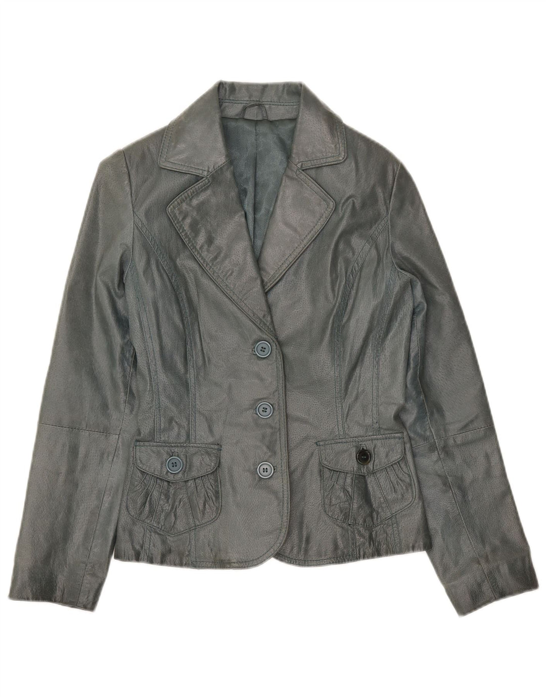 Vintage Womens 3 Button Blazer Jacket UK 10 Small Grey