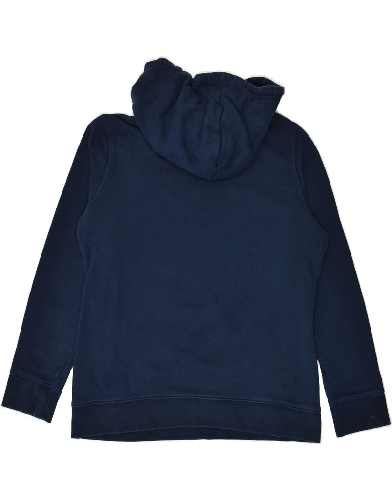 ADIDAS Womens Graphic Hoodie Jumper UK 12  Medium Navy Blue Cotton | Vintage Adidas | Thrift | Second-Hand Adidas | Used Clothing | Messina Hembry 