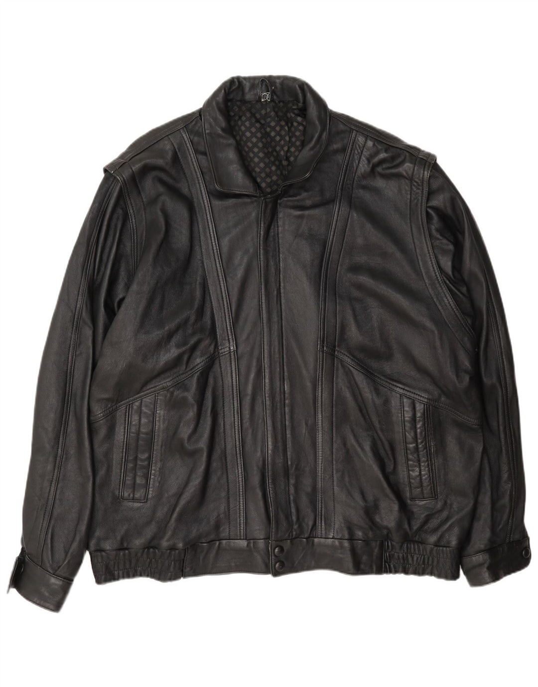 Vintage Mens Zip Flight Aviator Jacket UK 42 XL Black