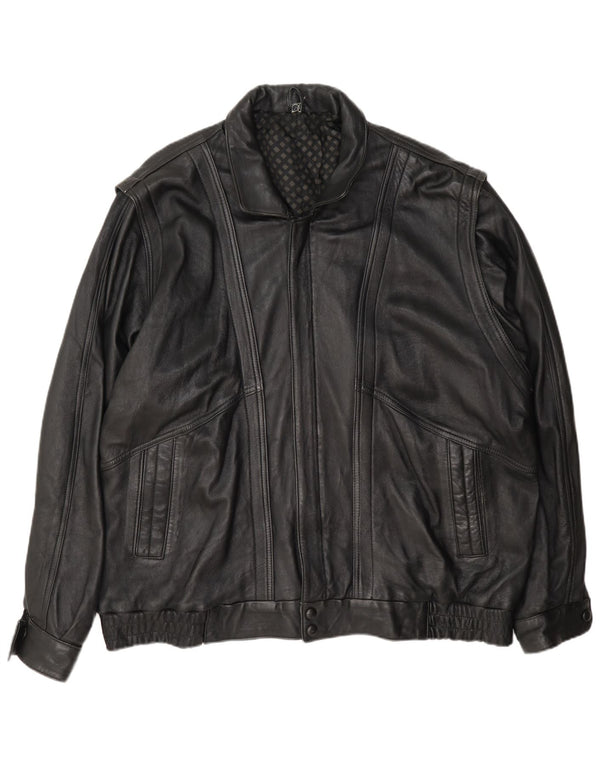Vintage Mens Zip Flight Aviator Jacket UK 42 XL Black