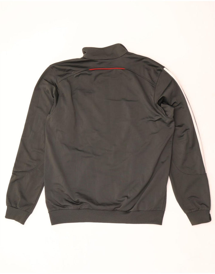 Adidas Mens Tracksuit Top Jacket Large Grey Colourblock Polyester
