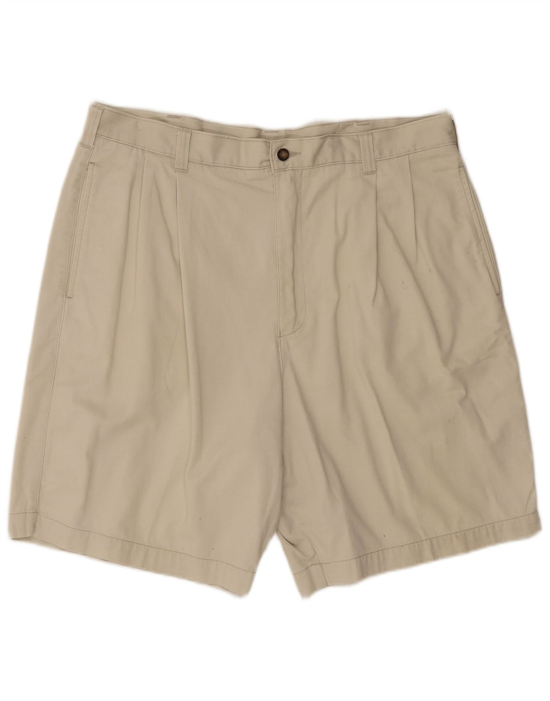 Marks & Spencer Mens Pegged Chino Shorts W38 XL Beige Cotton