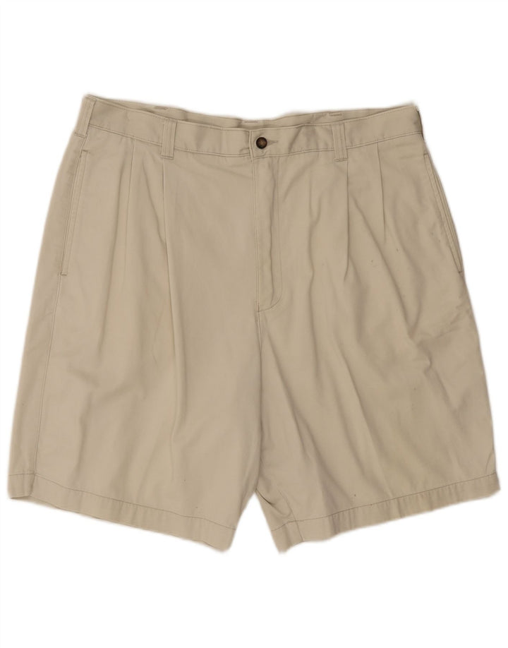Marks & Spencer Mens Pegged Chino Shorts W38 XL Beige Cotton