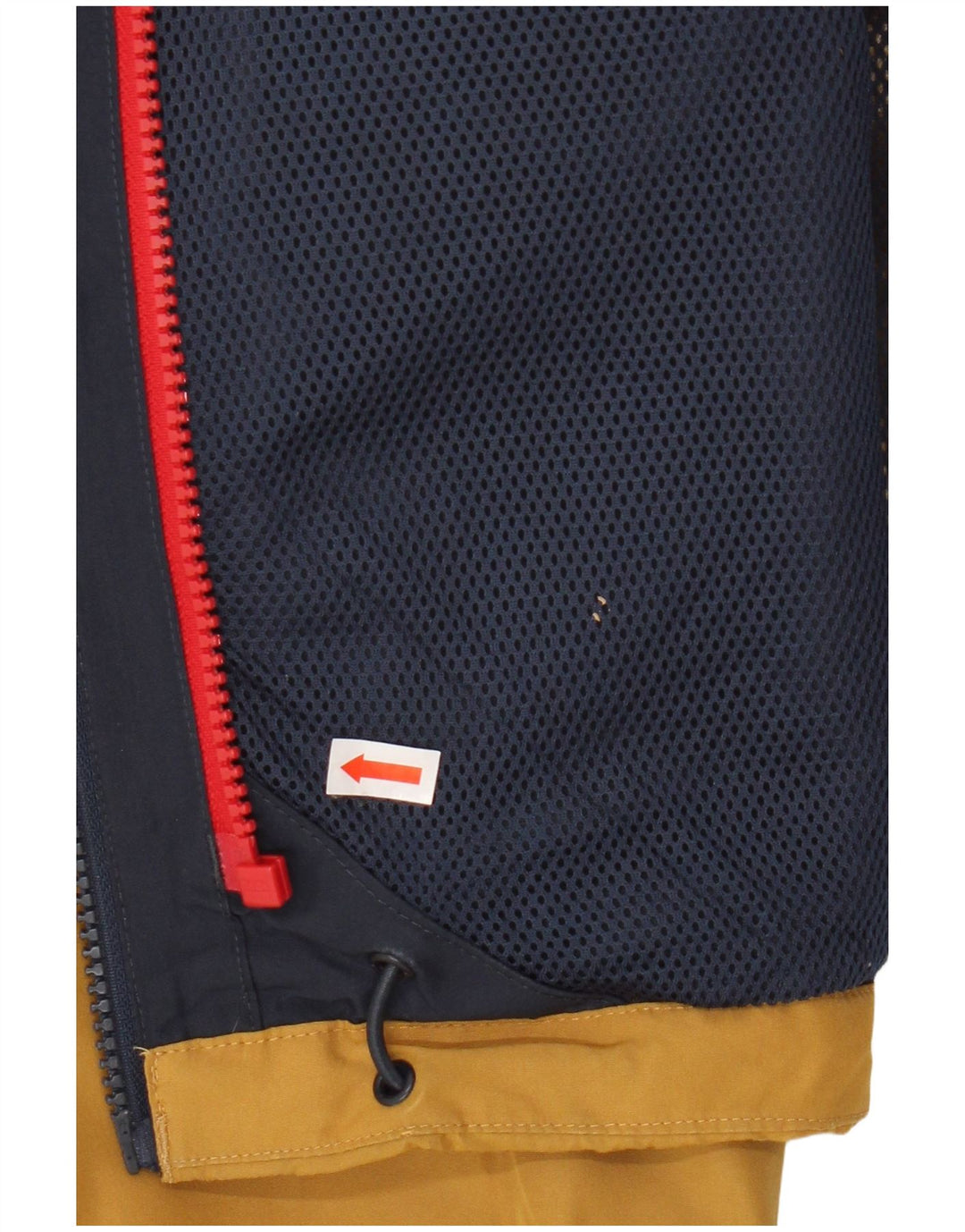 JACK WOLFSKIN Boys Hooded Rain Jacket 12-13 Years Navy Blue Colourblock