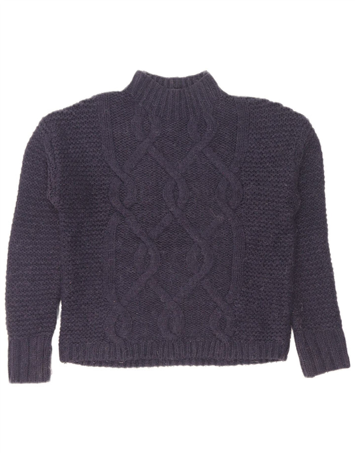 Gap Womens Oversized Turtle Neck Jumper Sweater UK 10 Small Navy Blue