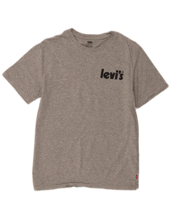 Levi's Mens Graphic T-Shirt Top Small Grey Flecked Cotton