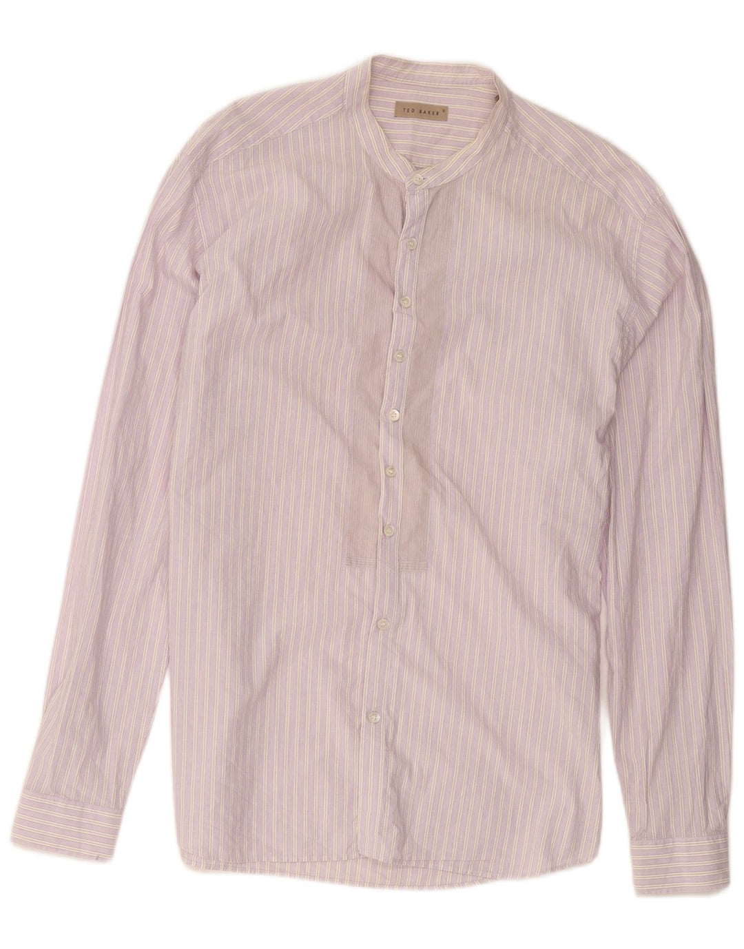 Ted Baker Mens Shirt Size 6 2XL Pink Striped Cotton