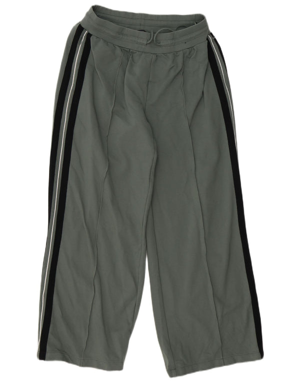 Marks & Spencer Womens Tracksuit Trousers UK 12 Medium Green Colourblock