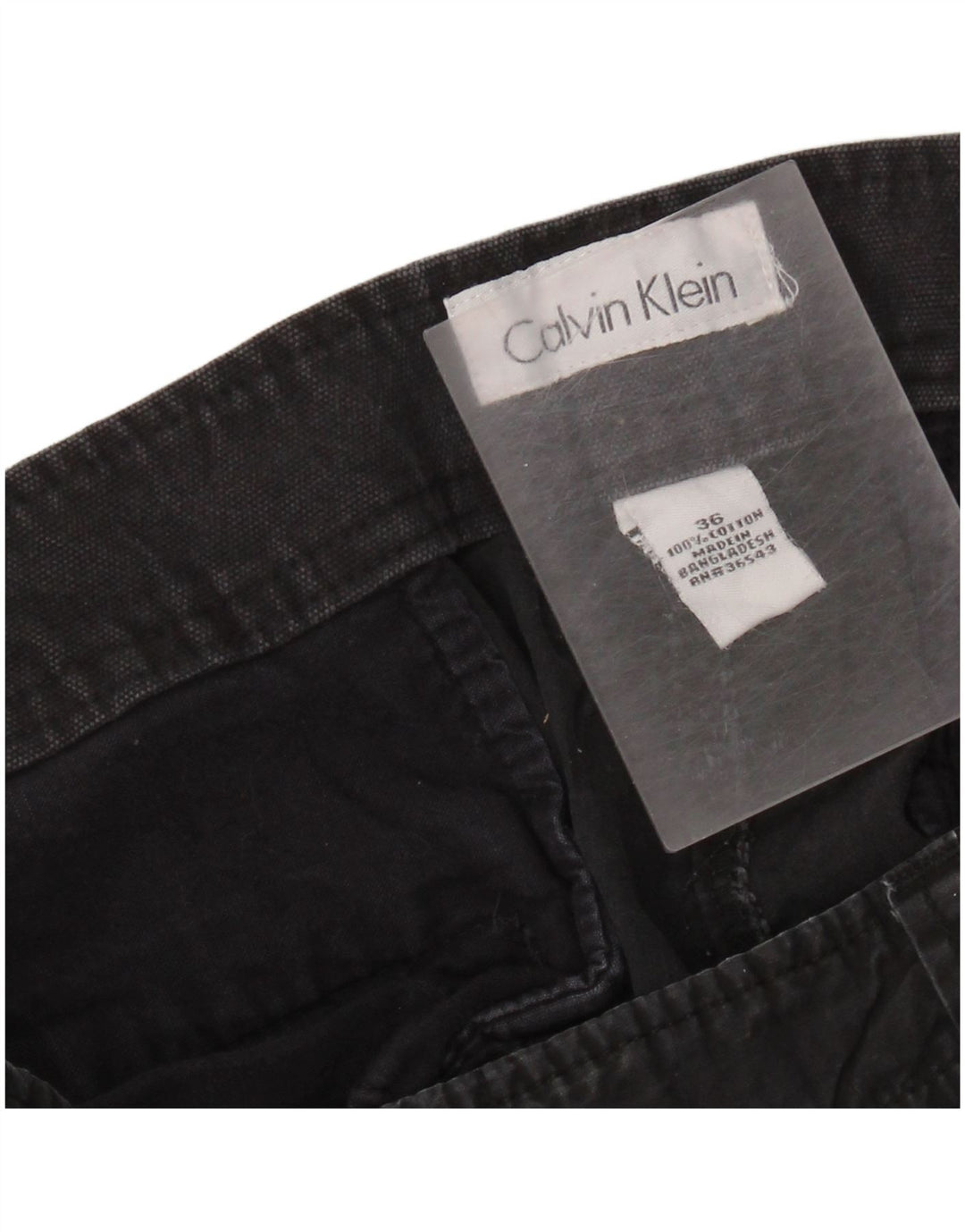 CALVIN KLEIN Mens Cargo Shorts W36 Large Black Cotton