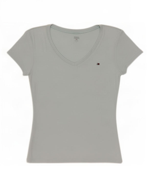 Tommy Hilfiger Womens T-Shirt Top UK 12 Medium Blue