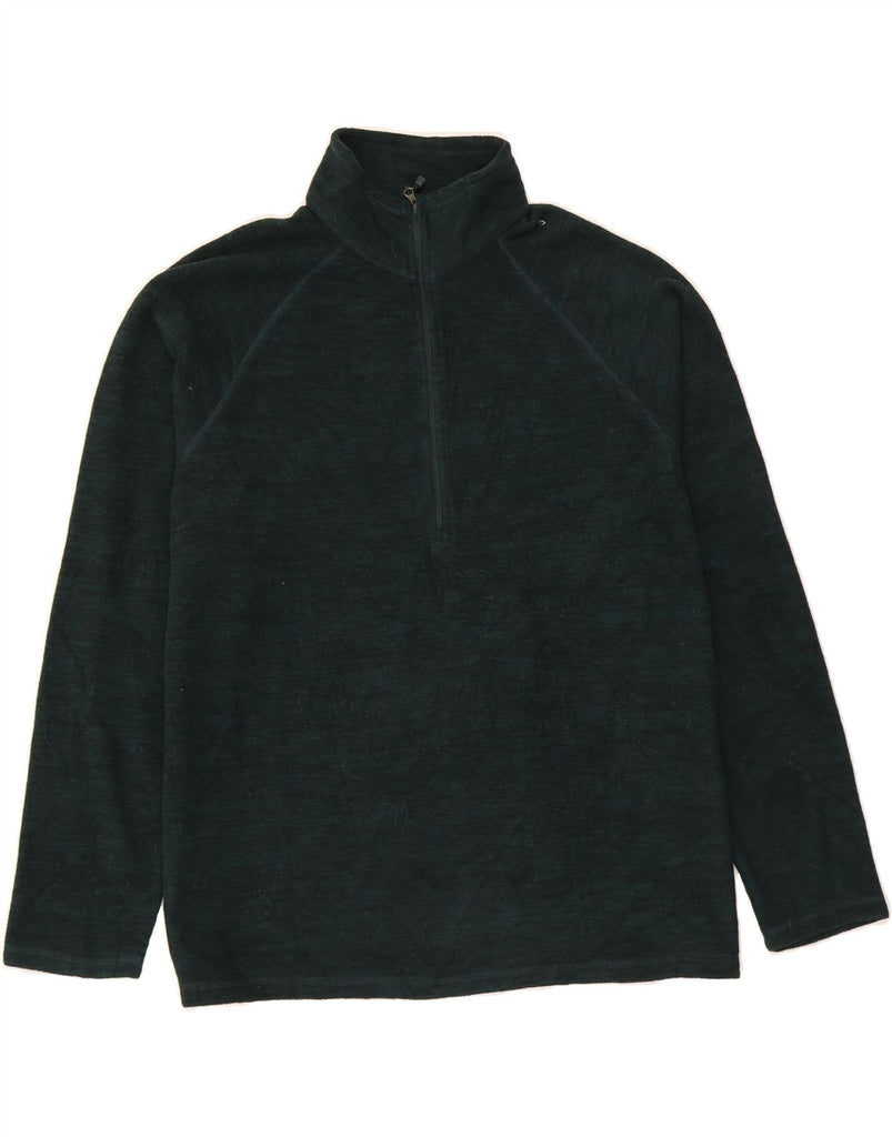 EDDIE BAUER Womens Zip Neck Fleece Jumper UK 18 XL Green Polyester Vintage Eddie Bauer and Second-Hand Eddie Bauer from Messina Hembry 