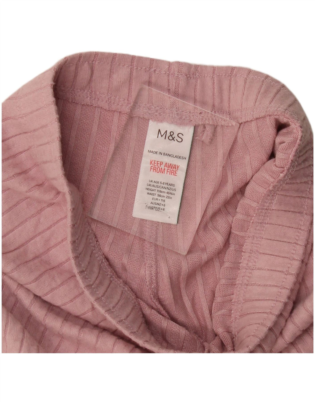 Marks & Spencer Girls 2 Piece Set 5-6 Years  Pink Viscose