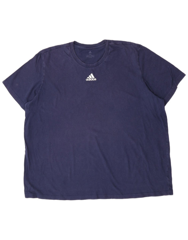 Adidas Mens T-Shirt Top 3XL Navy Blue Cotton