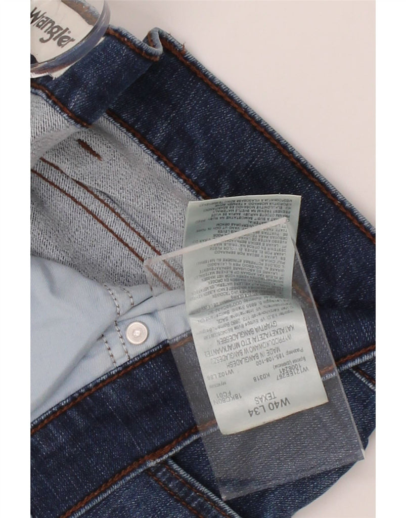 WRANGLER Mens Texas Straight Jeans W40 L34 Navy Blue Cotton Vintage Wrangler and Second-Hand Wrangler from Messina Hembry 