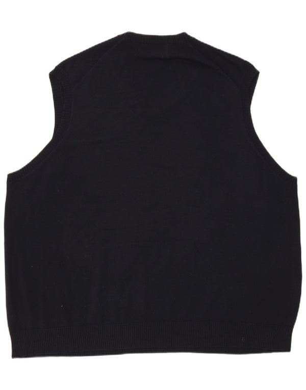 Marks & Spencer Mens Blue Harbour Vest Tank Top 2XL Navy Blue Cotton