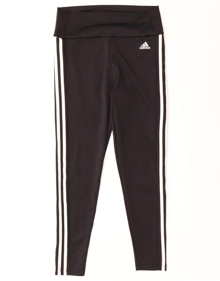 ADIDAS Womens Aeroready Leggings UK 12/14 Medium  Black Polyester