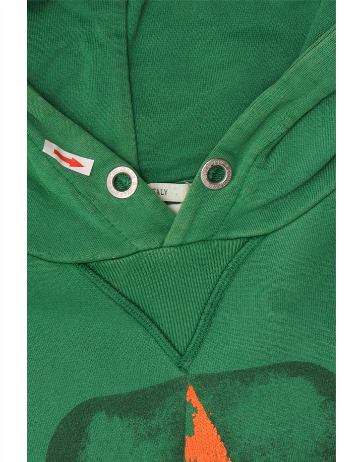 Converse Mens Graphic Hoodie Jumper Large Green Cotton