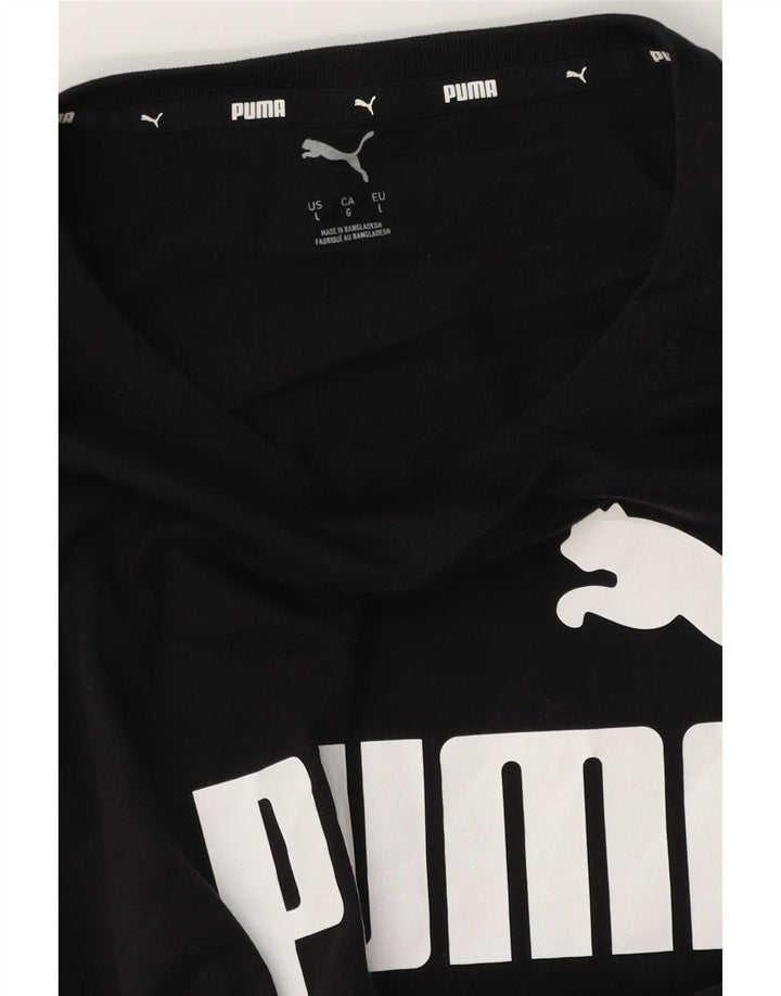 Puma Mens Graphic T-Shirt Top Large Black