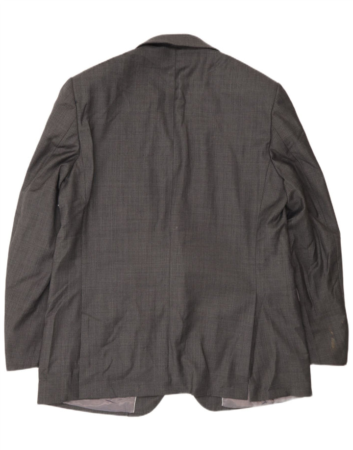 Marks & Spencer Mens 2 Button Blazer Jacket UK 46 XL Grey Wool