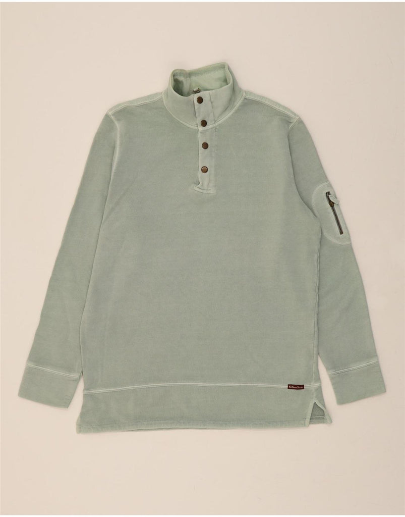 MARLBORO CLASSICS Mens Zip Neck Sweatshirt Jumper XL Green Cotton Vintage Marlboro Classics and Second-Hand Marlboro Classics from Messina Hembry 