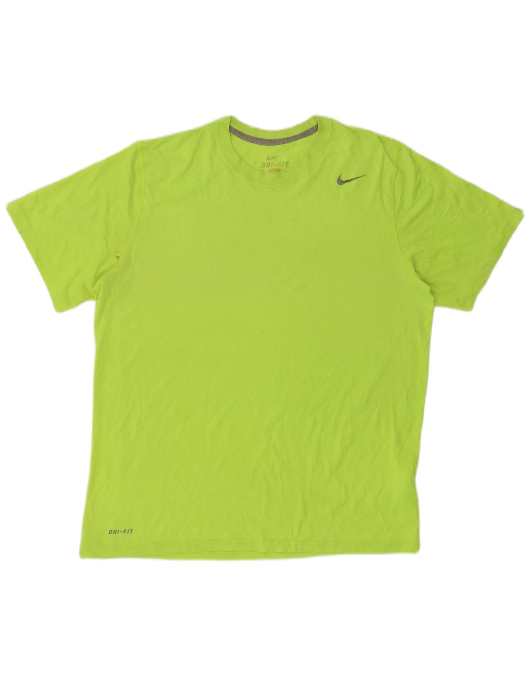 NIKE Mens Dri Fit T-Shirt Top Large Green Polyester