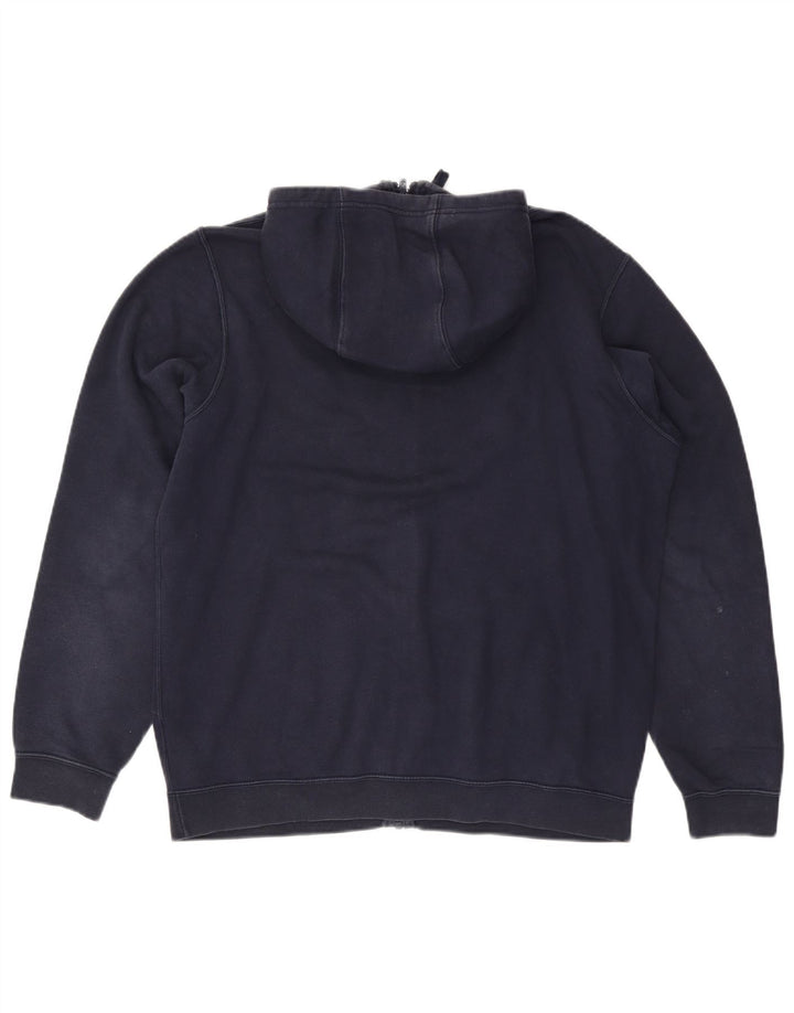 Nike Mens Zip Hoodie Sweater Large Navy Blue Cotton