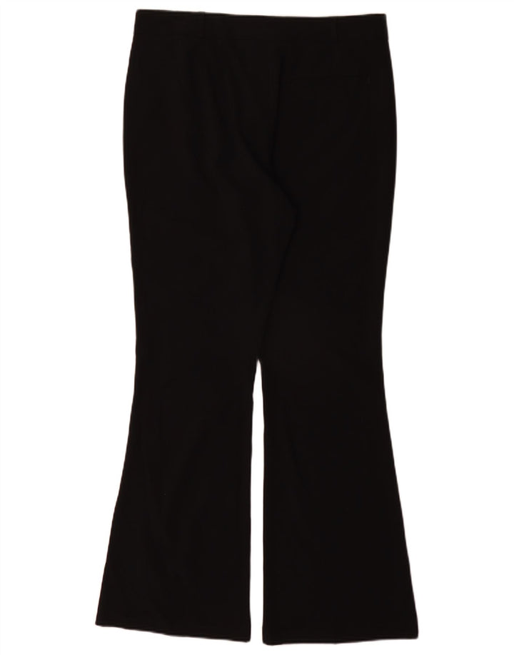 Marks & Spencer Womens Flare Suit Trousers UK 12 Medium W30 L31 Black