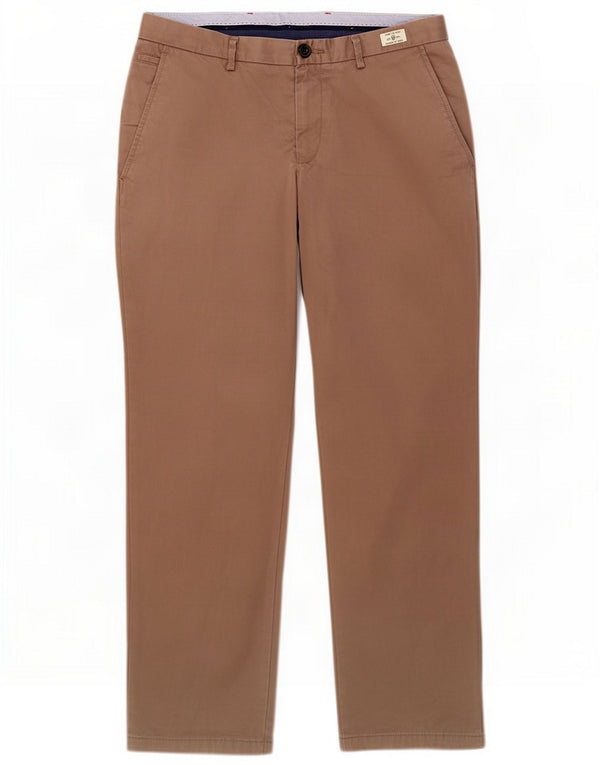 Tommy Hilfiger Mens Straight Chino Trousers W36 L30 Beige Cotton