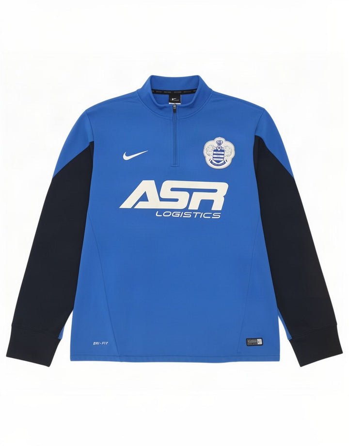 Nike Mens Dri Fit Graphic Pullover Tracksuit Top Medium Blue Colourblock
