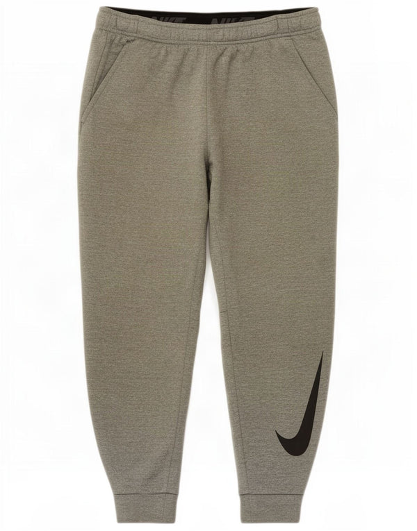 Nike Mens Dri Fit Graphic Tracksuit Trousers Joggers Medium Grey Flecked