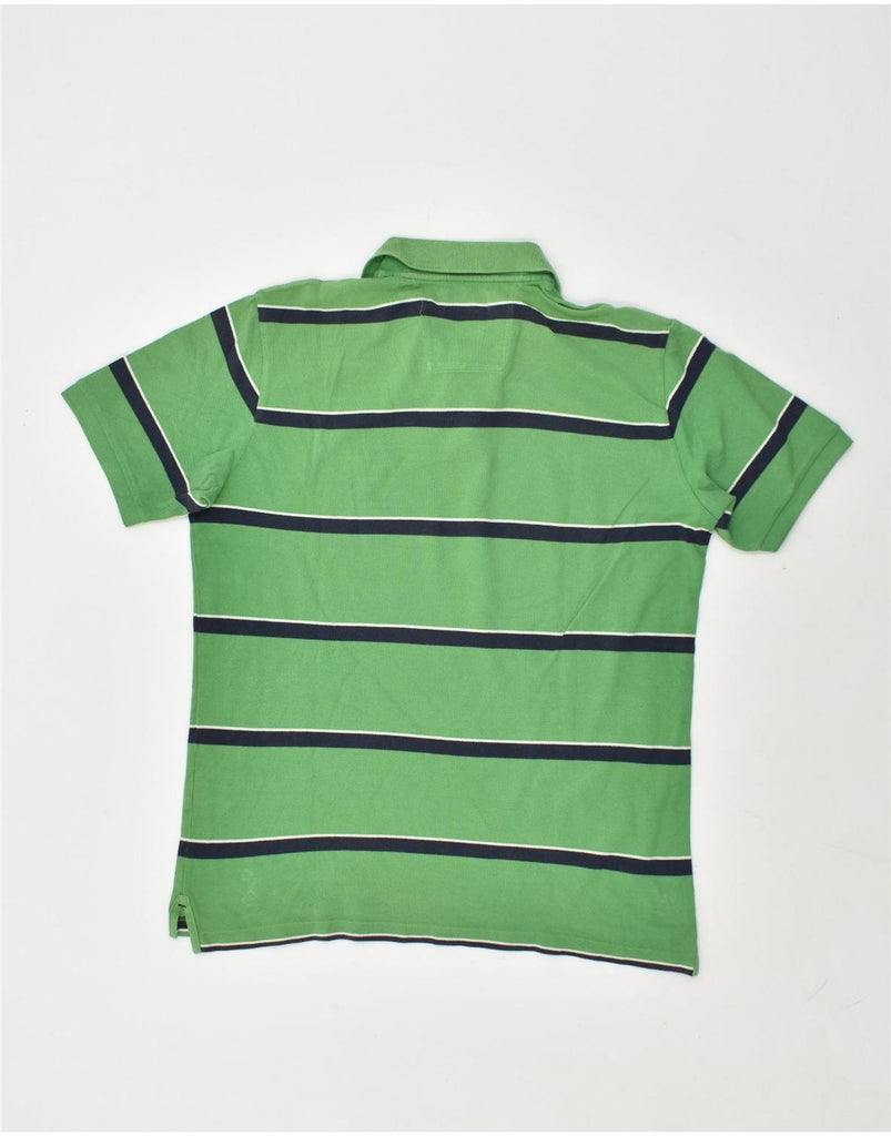 NAUTICA Mens Polo Shirt Small Green Striped Cotton | Vintage Nautica | Thrift | Second-Hand Nautica | Used Clothing | Messina Hembry 