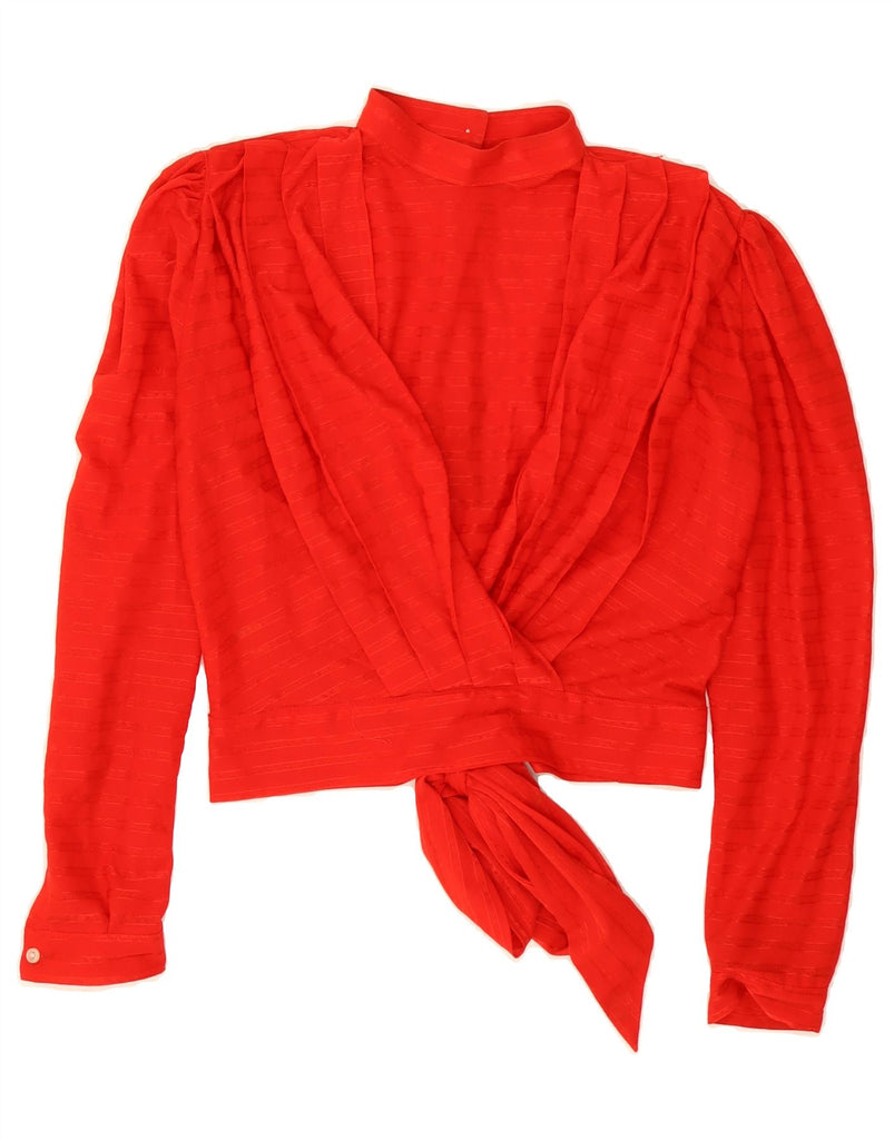 VINTAGE Womens Shirt Blouse UK 16 Large Red Polyester Vintage Vintage and Second-Hand Vintage from Messina Hembry 
