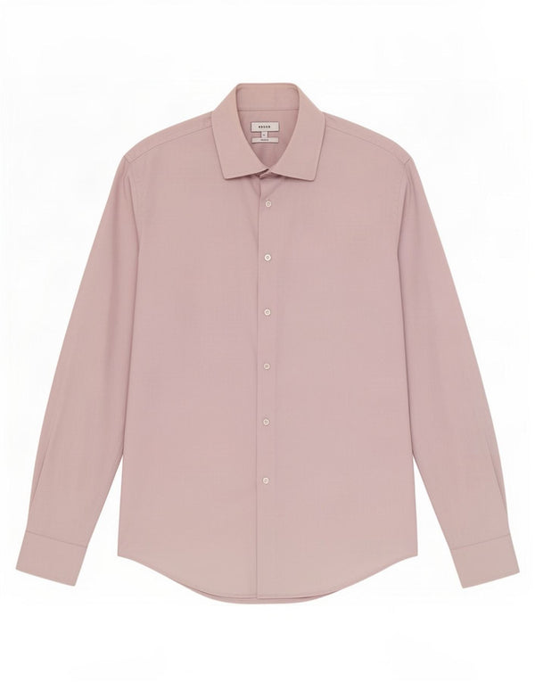 Reiss Mens Slim Fit Shirt Large Purple Cotton