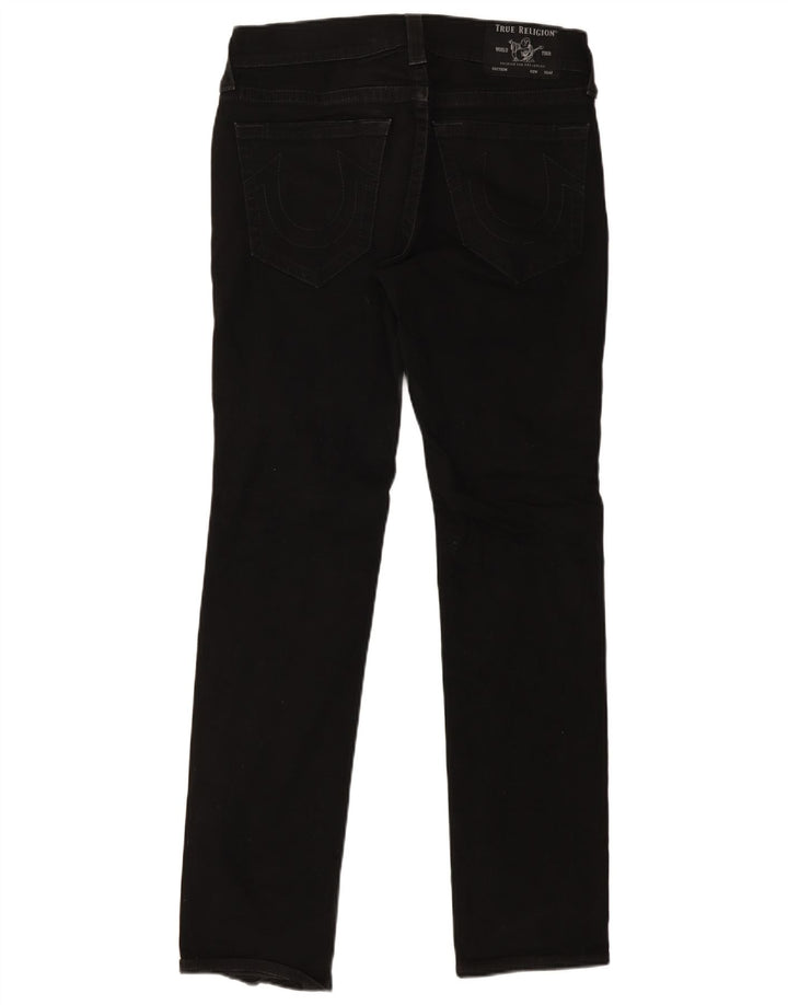 True Religion Mens Slim Jeans W32 L32 Black Cotton