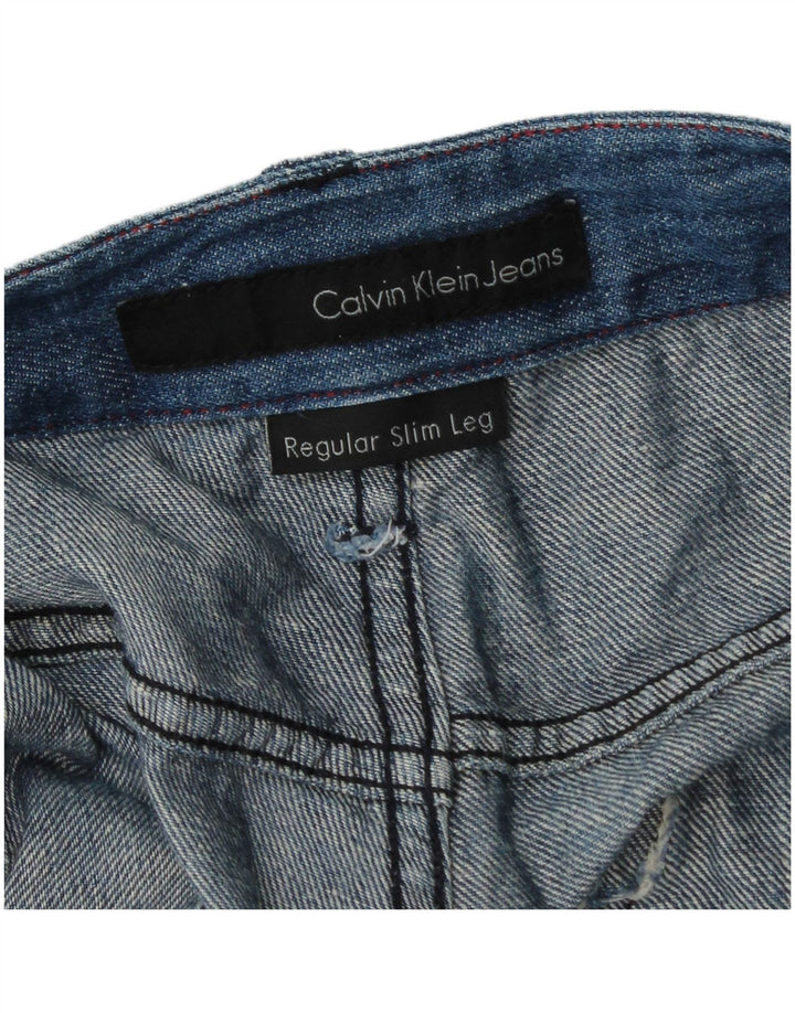 Calvin Klein Mens Regular Slim Jeans W38 L34 Blue