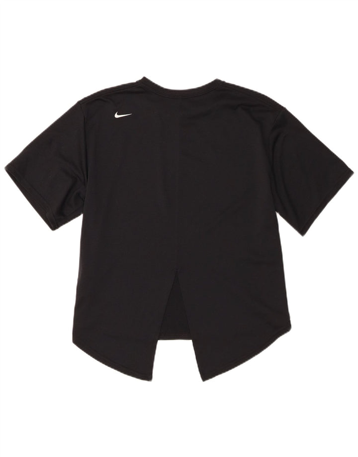 Nike Womens Dri Fit Oversized Graphic T-Shirt Top UK 10 Small Black