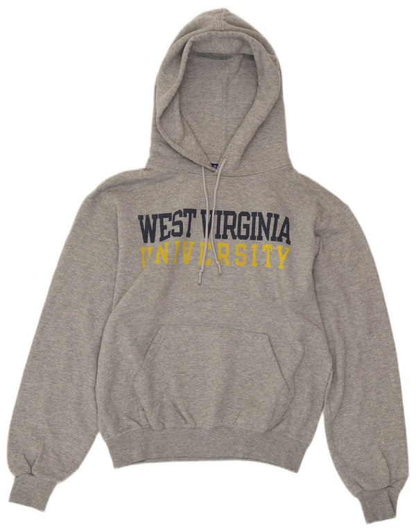 CHAMPION Womens West Virginia  Oversized Hoodie Jumper UK 10 Small Grey